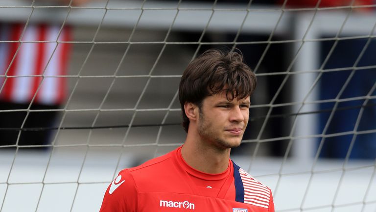 BURTON UPON TRENT, ENGLAND - JULY 16: Daniel Bachmann of Stoke City during the Pre Season Friendly match between Burton Albion and Stoke City at the Pirelli Stadium on July 16, 2016 in Burton upon Albion, England. (Photo by Clint Hughes/Getty Images).