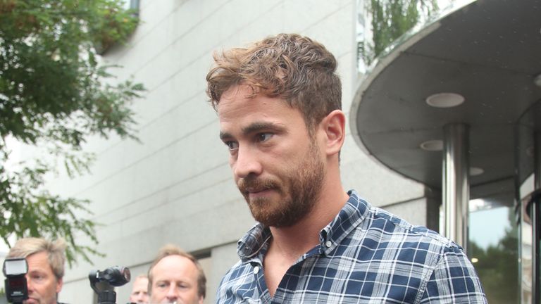 Danny Cipriani leaves Jersey Magistrate's Court on Wednesday morning