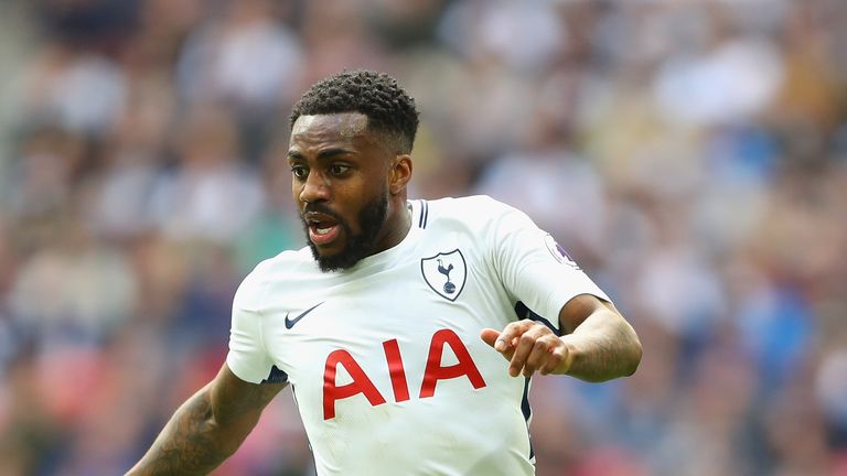 during the Premier League match between Tottenham Hotspur and Leicester City at Wembley Stadium on May 13, 2018 in London, England.