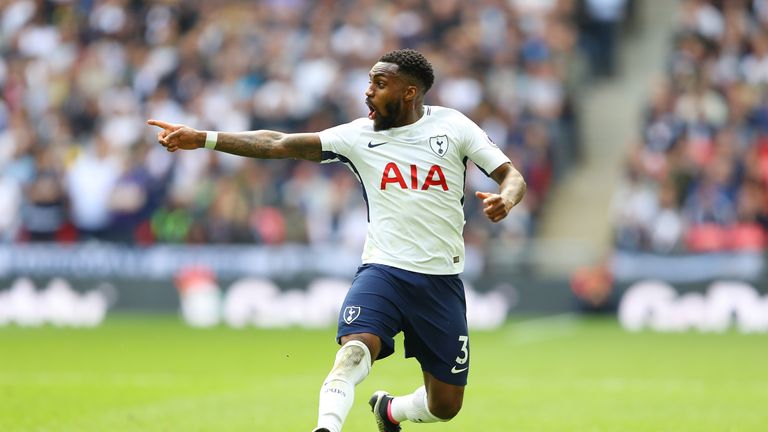 Danny Rose during the Premier League match between Tottenham Hotspur and Leicester City at Wembley Stadium on May 13, 2018 in London, England