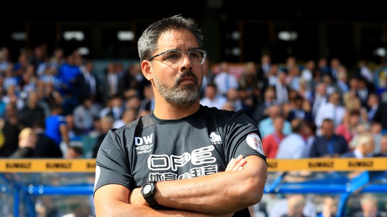 David Wagner prior to kick-off at at John Smith's Stadium