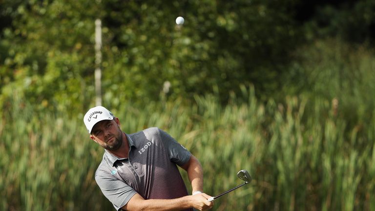 during the first round of the Dell Technologies Championship at TPC Boston on August 31, 2018 in Norton, Massachusetts.
