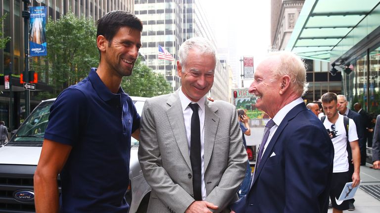 Novak Djokovic and John McEnroe