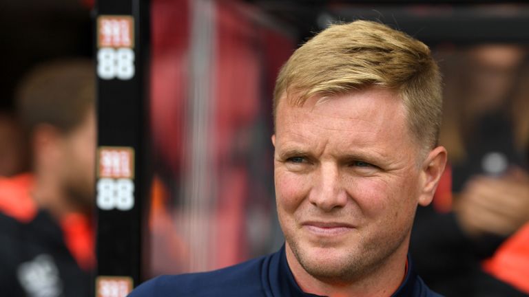 Bournemouth manager Eddie Howe prior to kick-off at the Vitality Stadium