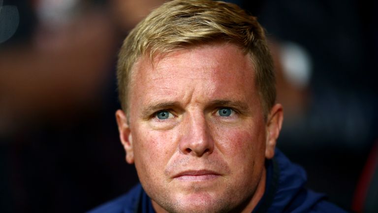 Bournemouth manager Eddie Howe during the Carabao Cup, Second Round against MK Dons