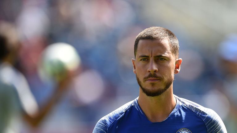 Maurizio Sarri says he is 'sure' Eden Hazard will be at Chelsea for the season.
