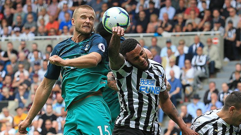 Eric Dier and Jamaal Lascelles in action at St James' Park