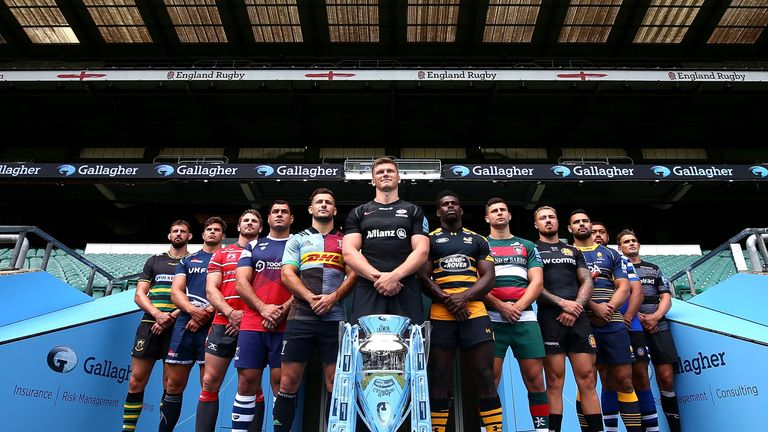 All 12 clubs represented at the 2018/19 Gallagher Premiership Season Launch at Twickenham Stadium