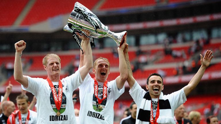 during the npower Championship Playoff Final between Reading and Swansea City at Wembley Stadium on May 30, 2011 in London, England.
