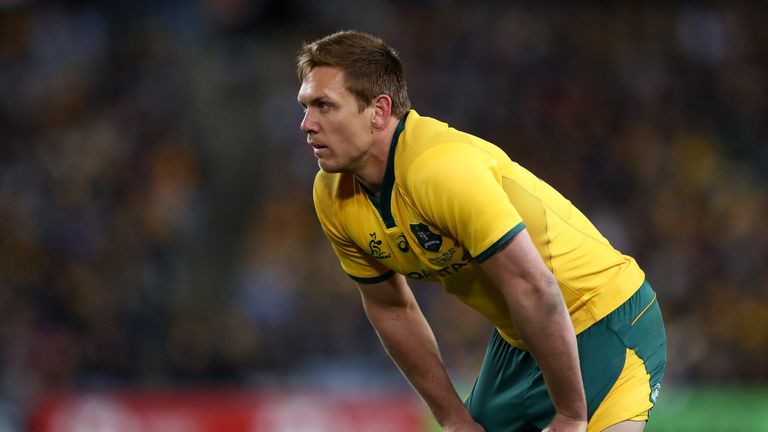 during The Rugby Championship Bledisloe Cup match between the Australian Wallabies and the New Zealand All Blacks at ANZ Stadium on August 18, 2018 in Sydney, Australia.