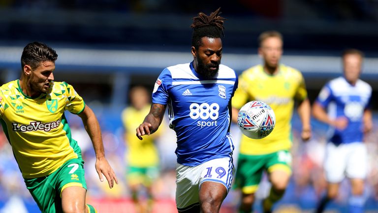 Birmingham City's Jacques Maghoma in action