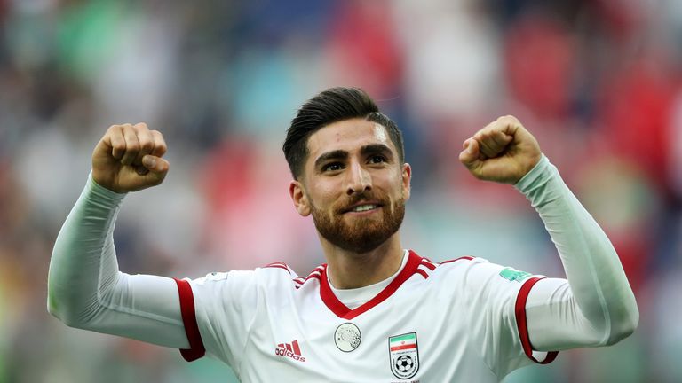 Alireza Jahanbakhsh during the 2018 FIFA World Cup Russia group B match between Morocco and Iran at Saint Petersburg Stadium on June 15, 2018 in Saint Petersburg, Russia.