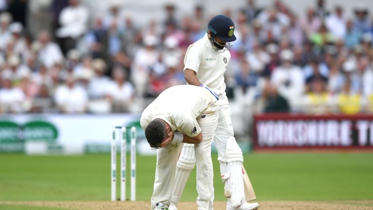 James Anderson during day three of the Specsavers 3rd Test match between England and India at Trent Bridge on August 20, 2018 in Nottingham, England.