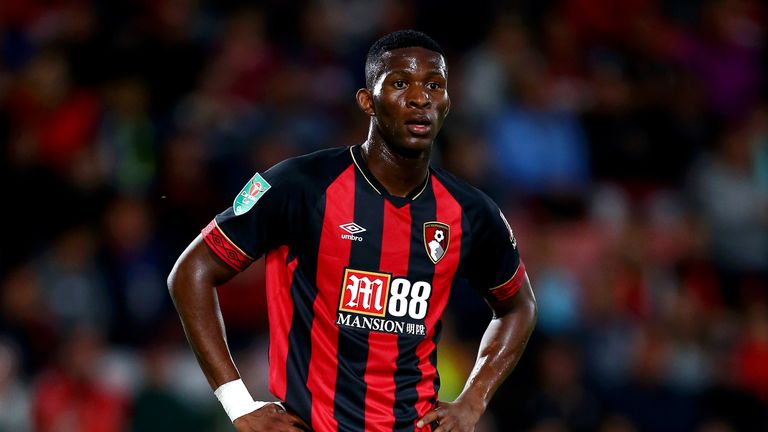  during the Carabao Cup Second Round match between AFC Bournemouth and Milton Keynes Dons at Goldsands Stadium on August 28, 2018 in Bournemouth, England.