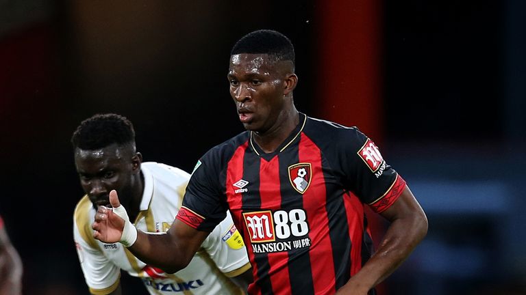 Bournemouth's Jefferson Lerma in action during the Carabao Cup, second round