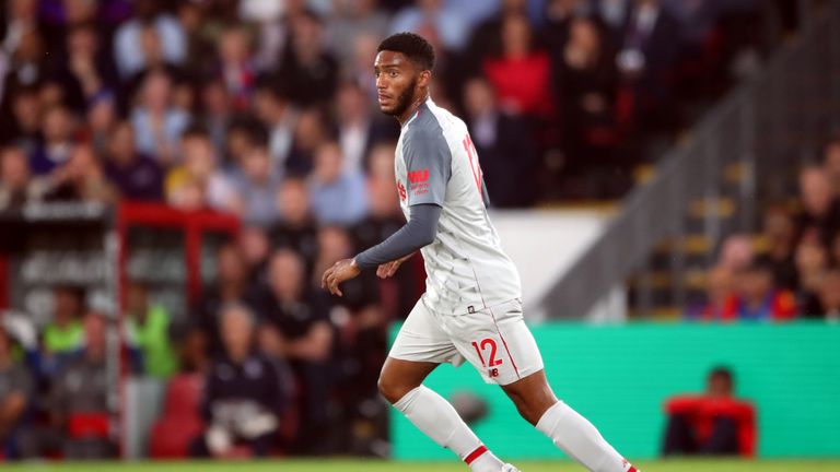 Liverpool's Joe Gomez in action against Crystal Palace