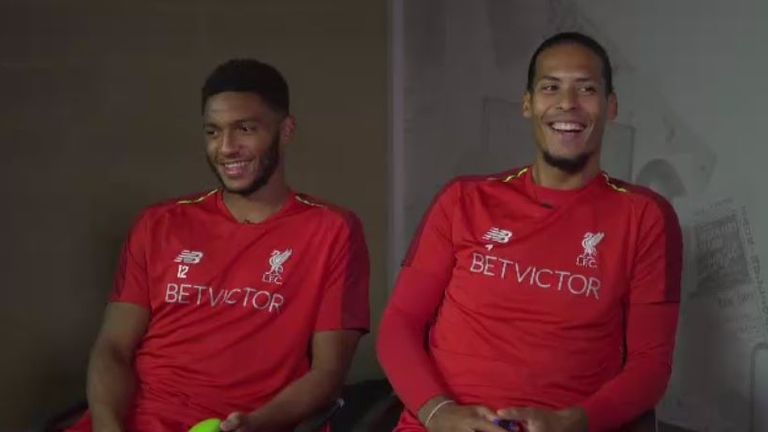 Joe Gomez and Virgil Van Dijk 