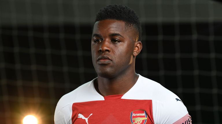 Joel Campbell at London Colney on August 8, 2018 in St Albans, England.