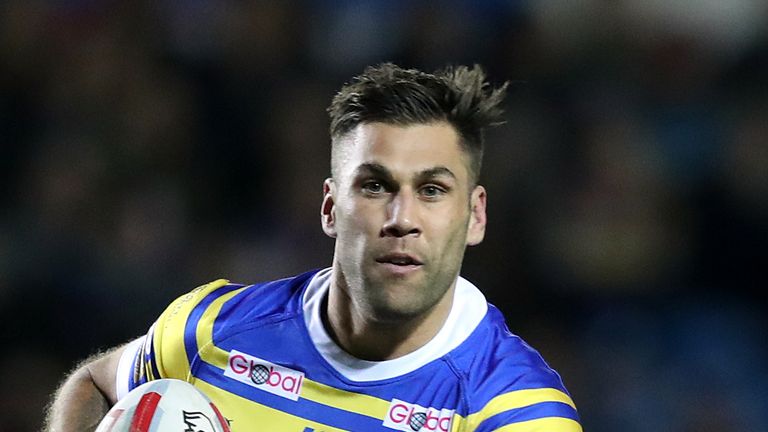 Joel Moon attacking for Leeds Rhinos in the Betfred Super League