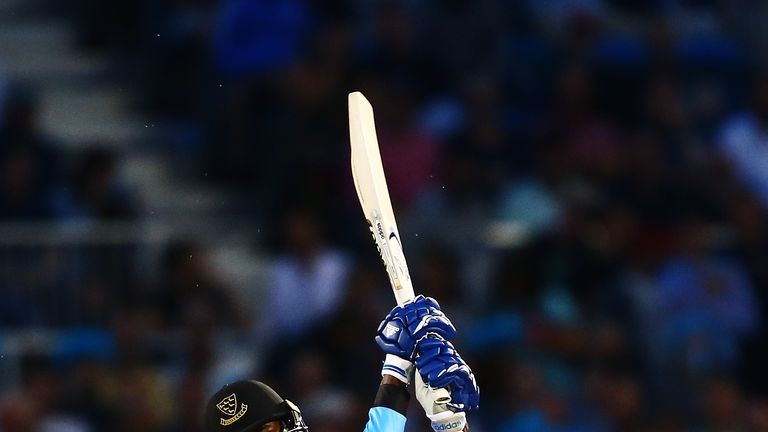  during the Vitality Blast match between Sussex Sharks and Surrey at The 1st Central County Ground on July 13, 2018 in Hove, England.