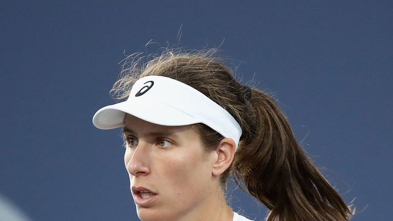 Johanna Konta stuns Serena Williams in San Jose.
