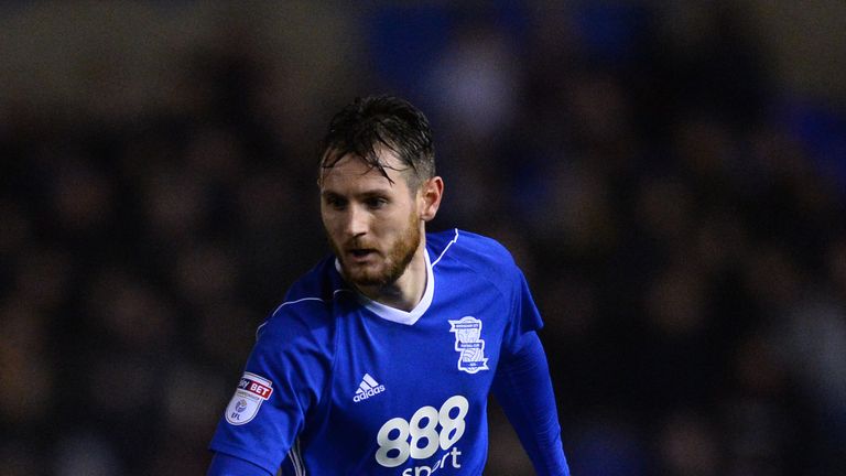 BIRMINGHAM, ENGLAND - JANUARY 30: Jonathan Grounds of Birmingham City in action during the Sky Bet Championship match between Birmingham City and Sunderland at St Andrews on January 30, 2018 in Birmingham, England. (Photo by Nathan Stirk/Getty Images)