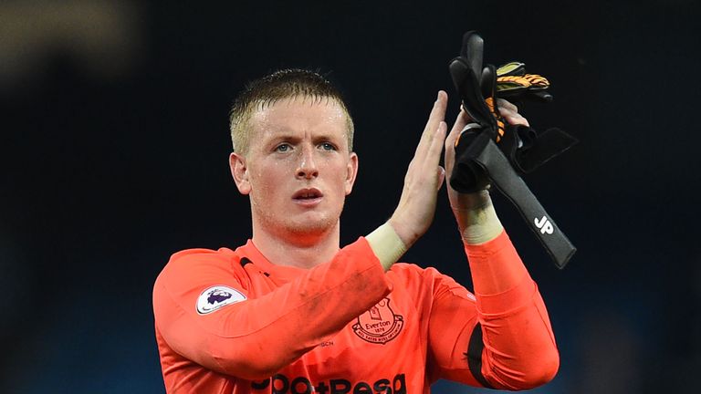 Jordan Pickford says Everton are targeting a top-six finish this season