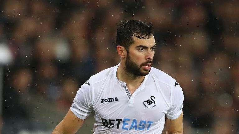 during the Premier League match between Swansea City and Sunderland at the Liberty Stadium on December 10, 2016 in Swansea, Wales.