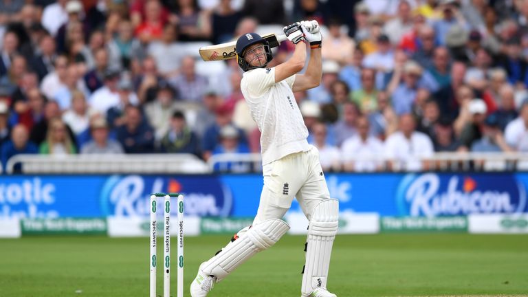 during day two of the Specsavers 3rd Test match between England and India at Trent Bridge on August 19, 2018 in Nottingham, England.