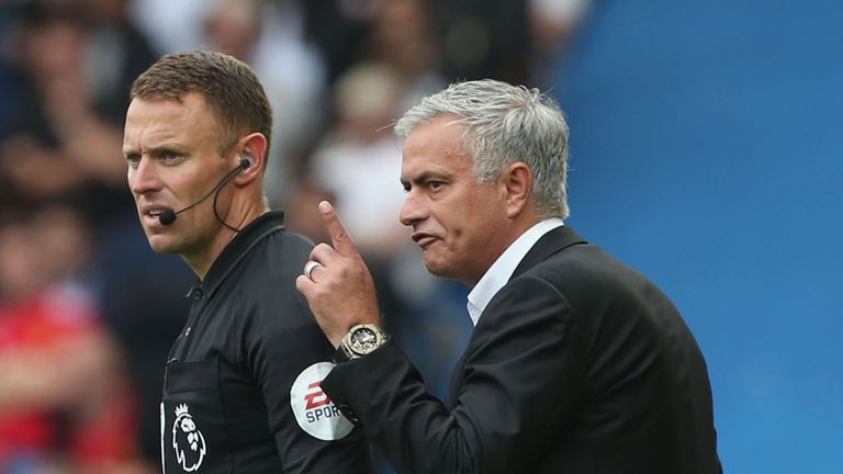  during the Premier League match between Brighton & Hove Albion and Manchester United at American Express Community Stadium on August 19, 2018 in Brighton, United Kingdom.