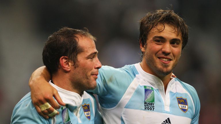 Felipe Contepomi and Juan Martin Hernandez at Rugby World Cup 2007