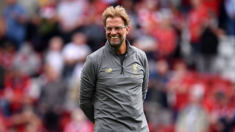 Jurgen Klopp prior to the Premier League match between Liverpool and West Ham United at Anfield