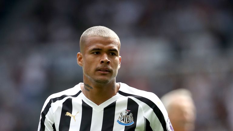 Newcastle United's Kenedy during the Premier League match at St James' Park on August 11, 2018