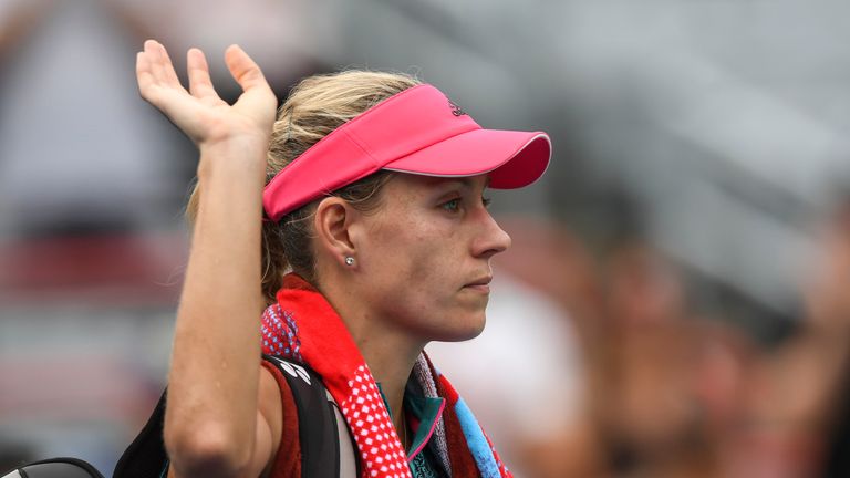 Angelique Kerber made a disappointing comeback in her first match since winning Wimbledon