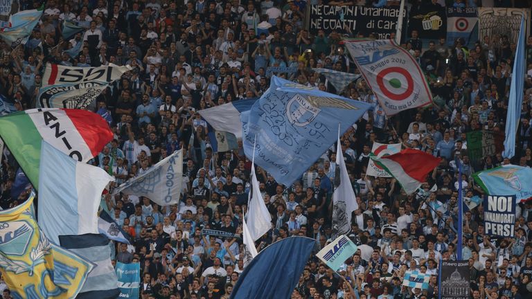 Lazio fans at Stadio Olimpico 