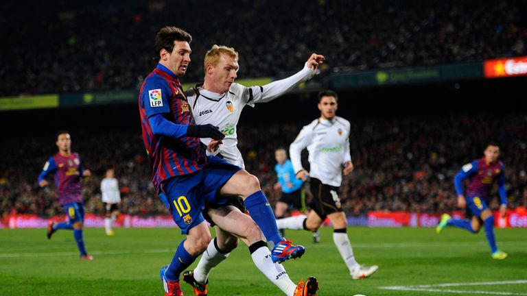  at Nou Camp on February 8, 2012 in Barcelona, Spain.