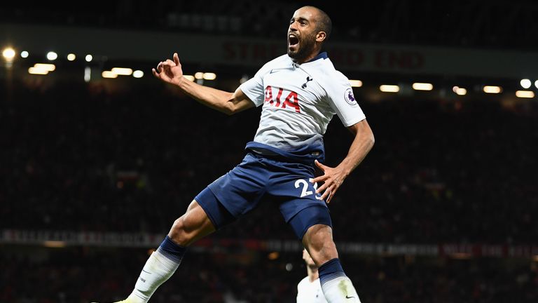 Lucas Moura celebrates his second goal