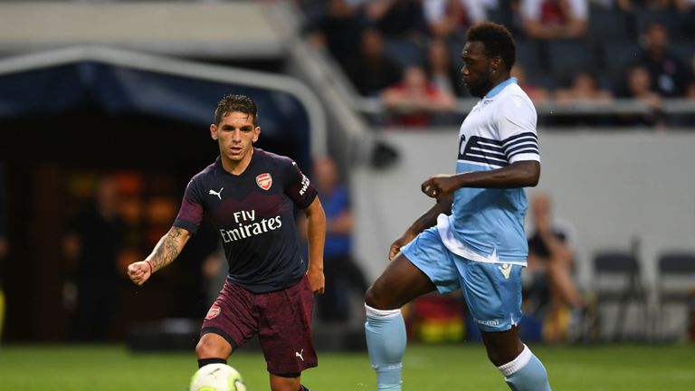  during the Pre-season friendly between XXXX and XXXX on August 4, 2018 in Stockholm, Sweden.