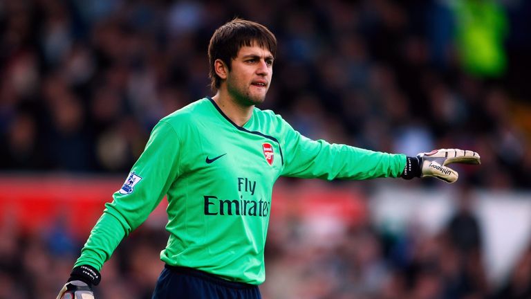 Lukasz Fabianski of Arsenal during the FA Cup 4th Round match sponsored by E.on between Cardiff City and Arsenal at Ninian Park on January 25, 2009 in Cardiff, Wales.