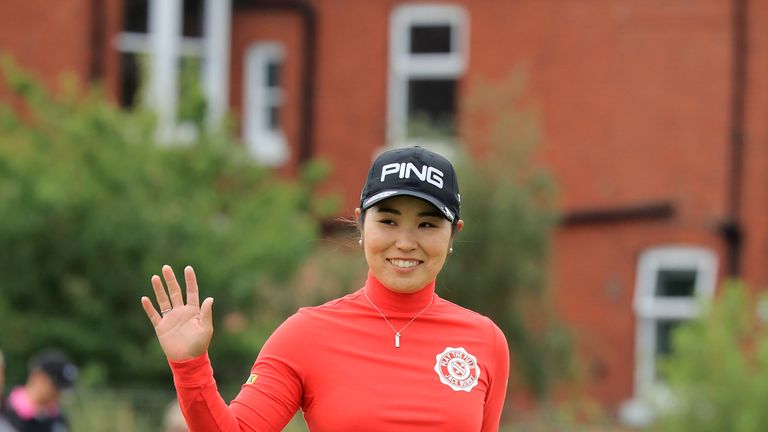 during the third round of the Ricoh Women's British Open at Royal Lytham and St Annes Golf Club on August 4, 2018 in Lytham St Annes, England.