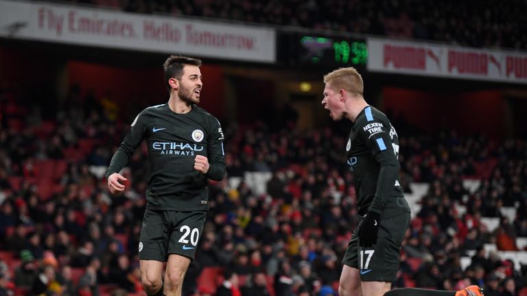 Manchester City beat Arsenal in front of a sparse crowd at the Emirates last March