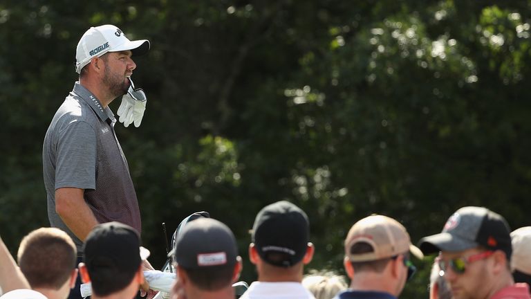 during the first round of the Dell Technologies Championship at TPC Boston on August 31, 2018 in Norton, Massachusetts.