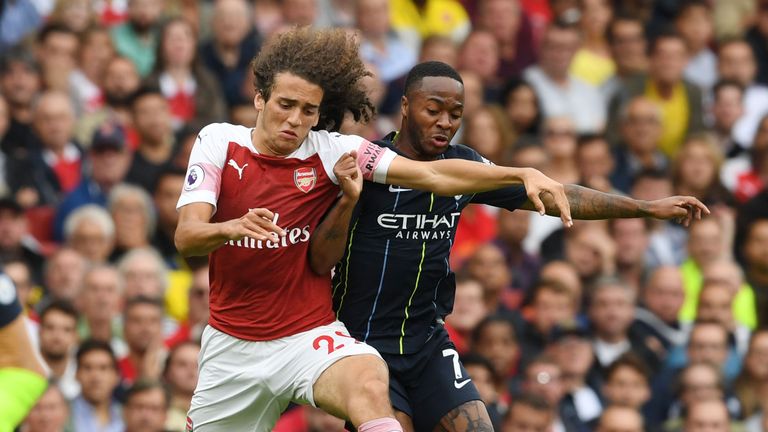 Matteo Guendouzi made his Arsenal debut in midfield