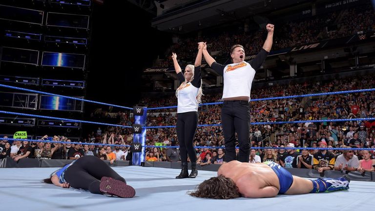 Miz and Maryse attack Bryan and Brie