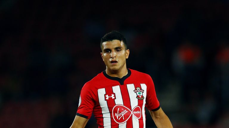 Mohamed Elyounoussi in action for Southampton