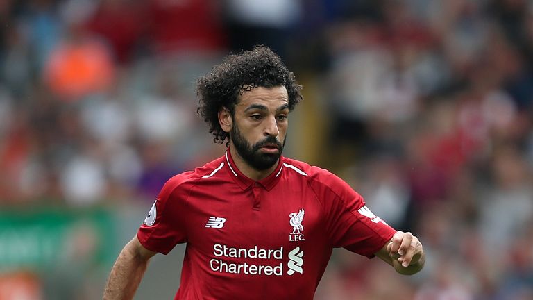 Mohamed Salah in action for Liverpool 