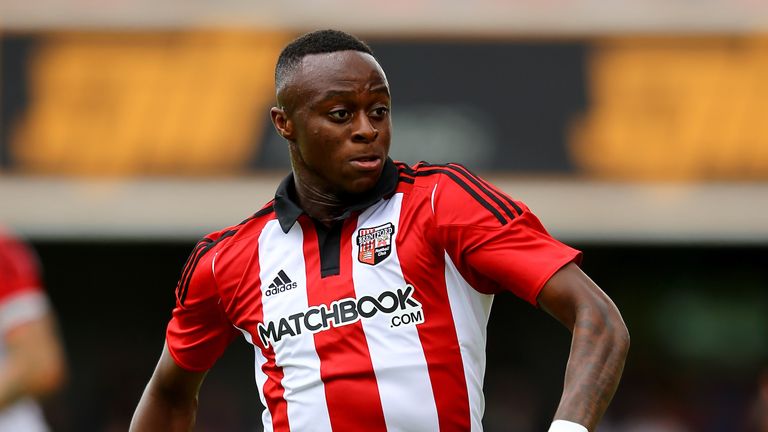 Moses Odubajo during the Pre Season Friendly match between Brentford and Stoke City at Griffin Park on July 25, 2015 in Brentford, England.