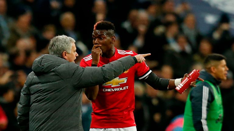 Jose Mourinho and Paul Pogba