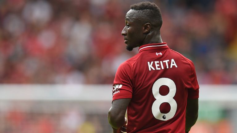 Naby Keita on his Liverpool debut against West Ham