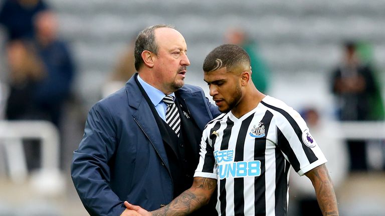 Rafa Benitez during the Premier League match between Newcastle United and Chelsea FC at St. James Park on August 26, 2018 in Newcastle upon Tyne, United Kingdom